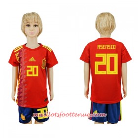Maillot/Tenue Espagne Asensio 20 Enfant Domicile Coupe du monde 2018